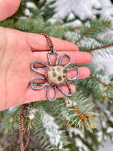 Load image into Gallery viewer, Flower Power Petoskey Stone Necklace