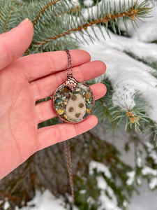 Petoskey Stone and Resin Necklace