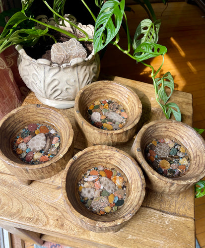 Lake Michigan Stone Trinket Bowl