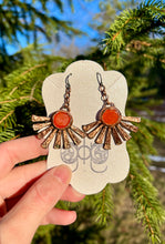 Load image into Gallery viewer, Carnelian and Copper Earrings