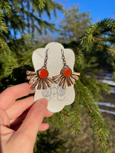 Carnelian and Copper Earrings