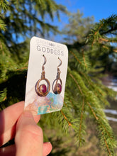 Load image into Gallery viewer, Copper and Ruby Earrings