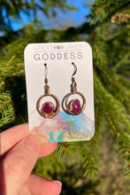 Load image into Gallery viewer, Copper and Ruby Earrings